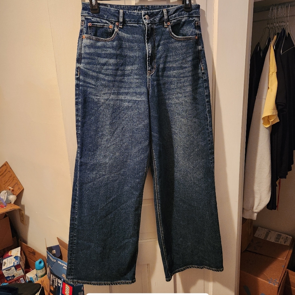 American eagle baggy wide leg jeans size 12
